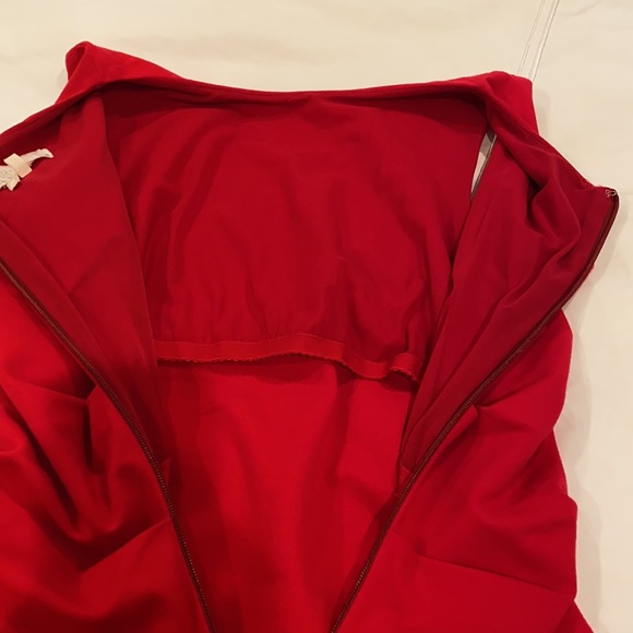 NICOLE MILLER bodycon ruched red dress EUC - Picture 7 of 15